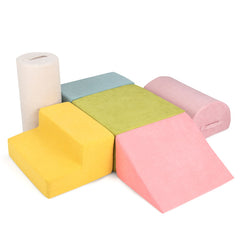 6-Piece Baby Climbing Blocks with 30D High-Density Foam and Carrying Handles