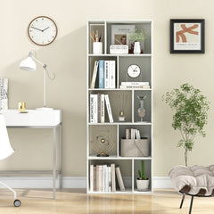 63 Inch 5-Tier Geometric 10-Cube Bookshelf Tall Bookcase