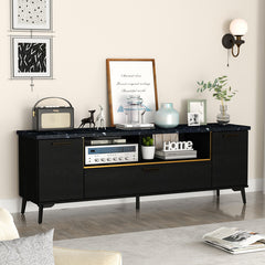 63 Inch TV Stand with Flip Door Cabinet for TVs up to 75 Inch