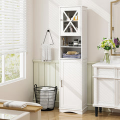 67 Inch Tall Bathroom Cabinet Freestanding Storage Cabinet with 5 Adjustable Shelves