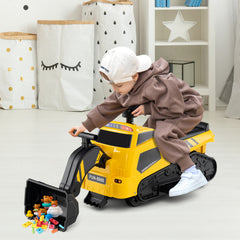 6V Ride on Tractor 3-in-1 Electric Excavator with Adjustable Arms and Music