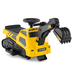 6V Ride on Tractor 3-in-1 Electric Excavator with Adjustable Arms and Music