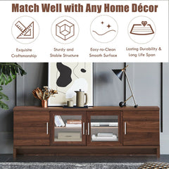 Media Entertainment TV Stand for TVs up to 70 Inches with Adjustable Shelf
