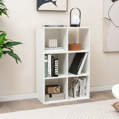 6-Cube Bookshelf 4-Tier Floor Display Shelf