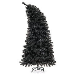 6/7 FT Artificial Christmas Tree with Bendable Top Section and Warm Light