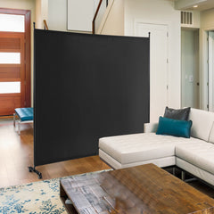 6 Feet Single Panel Rolling Room Divider with Wheels