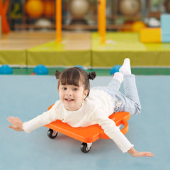 4/6-Pack Kids Sitting Scooter Board with Handles and Rolling Casters