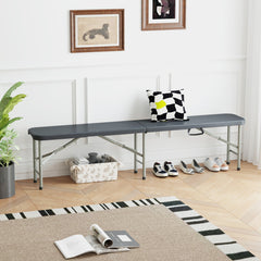 6 Feet Folding HDPE Bench with 1320 LBS Capacity and Handle Lock