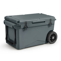 75 Quart Portable Cooler Rotomolded Ice Chest with Handles and Wheels