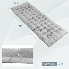 75 x 27.5 Inch Camping Cot Pads with Soft and Breathable Crystal Velvet