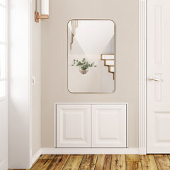 32 x 20 Inch Metal Frame Wall-Mounted Rectangle Mirror