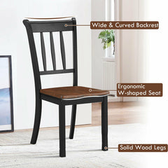 2 Pieces Solid Whitesburg Spindle Back Wood Dining Chairs