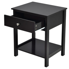 Wooden Storage Shelf with Drawer for Bedroom and Living Room