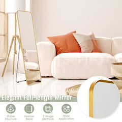 Full Length Wall Mounted Body Mirror with Free Standing Stand