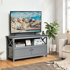 TV Stand Entertainment Center with Charging Station for TVs up to 50 Inch