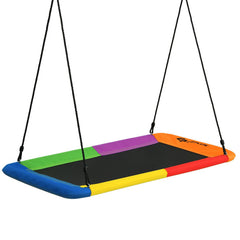 60 Inches Platform Tree Swing Outdoor with 2 Hanging Straps