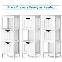 Floor Multifunction Bathroom Storage Organizer Rack with 2 Drawers