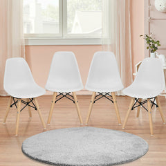 4 Pieces Medieval Style Children Chair Set with Wood Legs