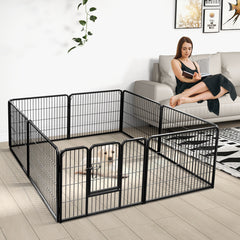 8 Panel 24/32/40 Inch Height Pet Fence Indoor Outdoor