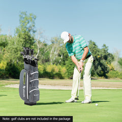 9.5 Inch Lightweight Golf Cart Bag with 15 Way Top Dividers