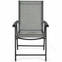 Set of 2 Outdoor Patio Folding Chair with Ergonomic Armrests