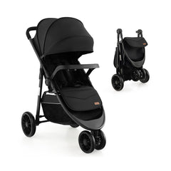 Baby Jogging Stroller with Adjustable Canopy for Newborn