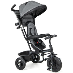4-in-1 Baby Trike Kids Tricycle with Removable Canopy and Adjustable Push Handle