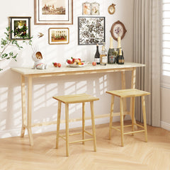 25.5 Inch Bar Stools Set of 2 with Footrest