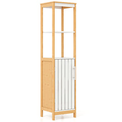 Bathroom Floor Cabinet with Door Shelves Adjustable Shelf