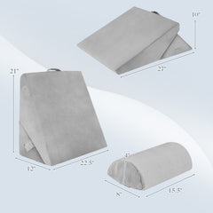 3 Pieces Bed Wedge Pillow Set with Air Memory Foam