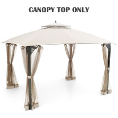10 x 12 Feet Gazebo Replacement Top with Air Vent and Drainage Holes
