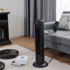 35W 28 Inch Quiet Bladeless Oscillating Tower Fan