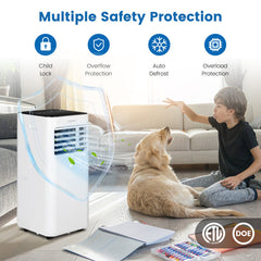 8000 BTU(Ashrae) Portable Air Conditioner with Remote Control