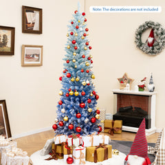 6 Feet Blue Gradient Snow Flocked Artificial Christmas Tree