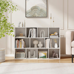 11-Cube Multifunctional Book Storage Organizer Display Cabinet with Anti-tipping Kits