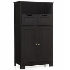 Bathroom Wooden Side Cabinet with 2 Drawers and 2 Doors
