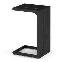 C-Shaped End Table Convertible Coffee Table with Adjustable Foot Pads