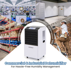 250 Pints Commercial Dehumidifier with Drain Hose Large Spaces up to 8500 Sq.Ft