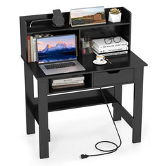 Computer Desk with Power Outlets USB Ports and Type-C