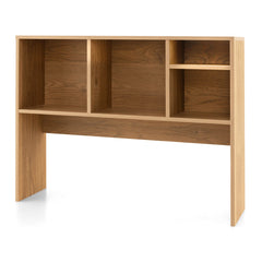 Computer Desktop Bookcase with 4 Cubbies and Open Back Compartment