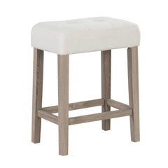 Modern Counter Height Bar Stools Set of 2 with Rubber Wood Legs