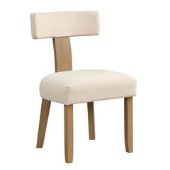Dining Chairs Set of 2 with Curved Backrest Padded Seat