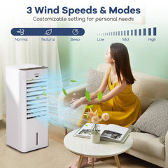 Evaporative Air Cooler and Heater with 3 Modes 3 Speeds and 2 Ice Boxes