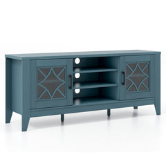 Farmhouse TV Stand for TVs Up to 65 Inches 4 Adjustable Shelves