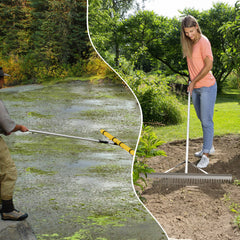 Floating Weed Lake Rake 36鈥 Aquatic Pond Weed Cutter with Foam Floats