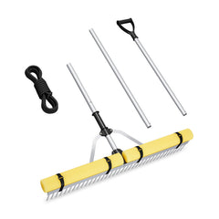 Floating Weed Lake Rake 36鈥 Aquatic Pond Weed Cutter with Foam Floats