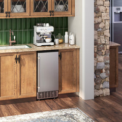 115V Free-Standing Undercounter Built-In Ice Maker with Self-Cleaning Function