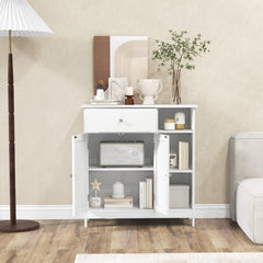 Freestanding Kitchen Cupboard Storage Organizer with Large Drawer