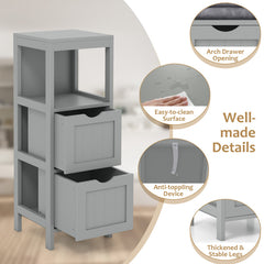 Freestanding Storage Cabinet with 2 Removable Drawers for Bathroom