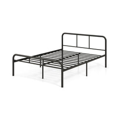 Full Bed Frame with Headboard and Footboard No Box Spring Needed
